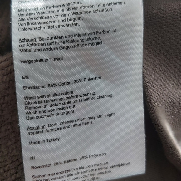 Mazine women's taupe tan green hoodie hooded sweatshirt zip up polkadots - Picture 16 of 16